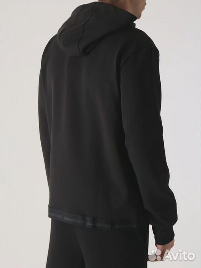 Худи хлопковое с принтом hugo