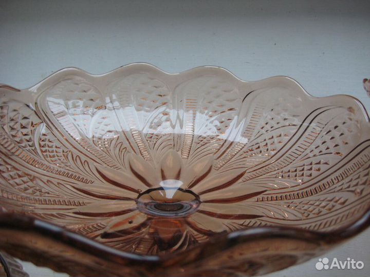 Фруктовницы карамельное стекло СССР