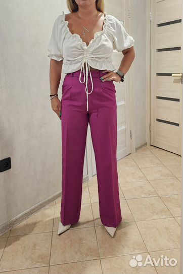 Новые брюки цвет фуксия