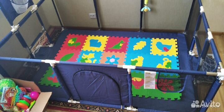 Манеж + пазлы «мягкий ковер»