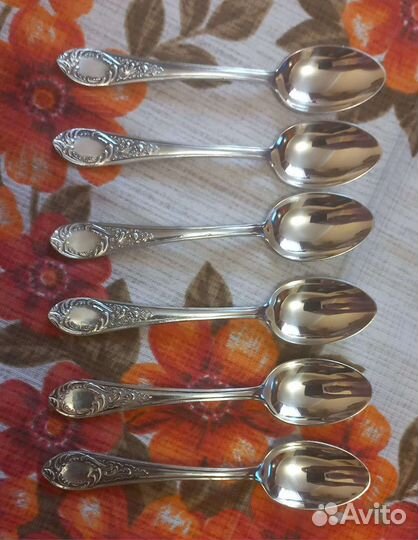 Набор мельхиоровых столовых приборов зид Фаберже