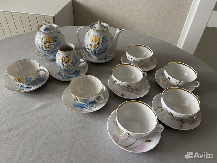 Чайник сахарница Дулево зимнее солнце мимоза