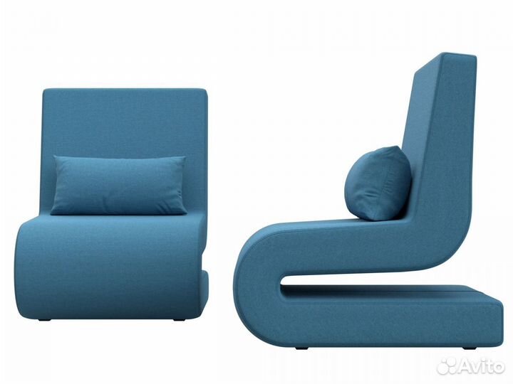 Кресло Волна (2 шт.), рогожка, амур голубой