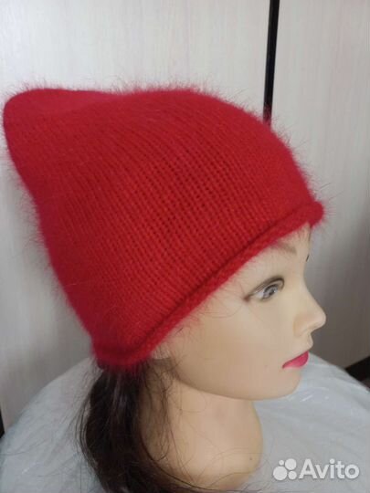 Комплект из пуха норки (бини, снуд, варежки)