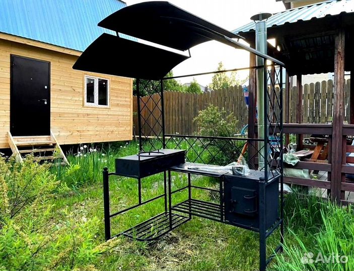 Мангал с печью