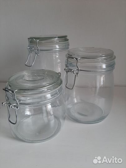 Стеклянные банки для хранения сыпучих