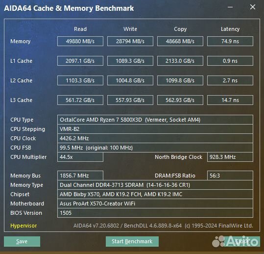 Системный блок 5800x3d/сжо/32 GB 3733/2TB SSD