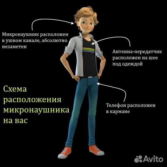 Микронаушник. магнитный. крона