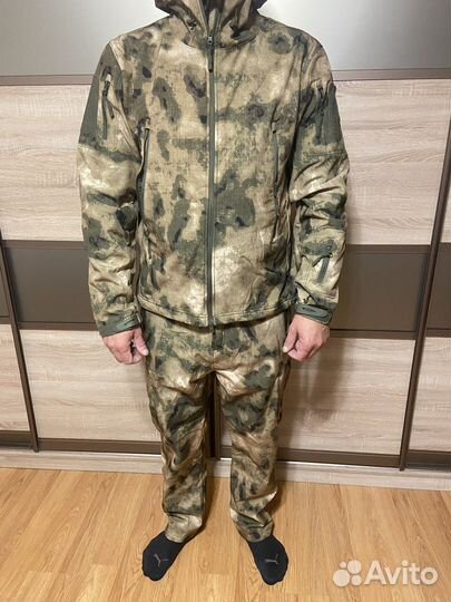 Костюм мужской, камуфляжный, софтшелл softshell
