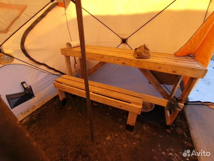 Палатка баня с печкой б/у