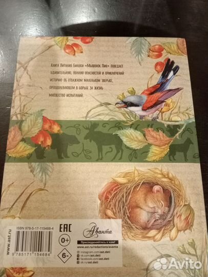 Книга Мышонок Пик Виталий Бианки