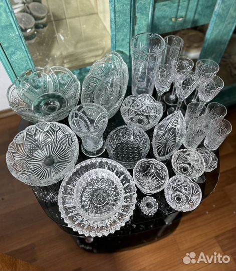 Хрустальная посуда вся
