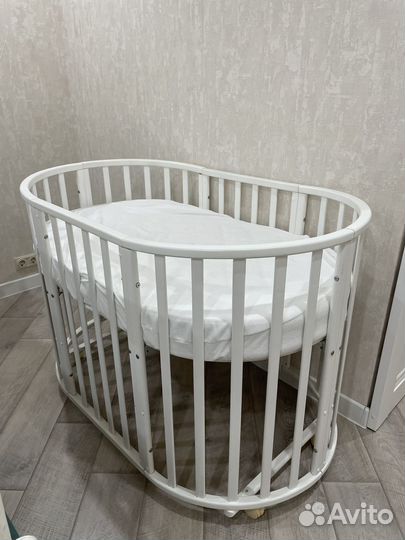 Детская кроватка трансформер 6в1 из массива березы