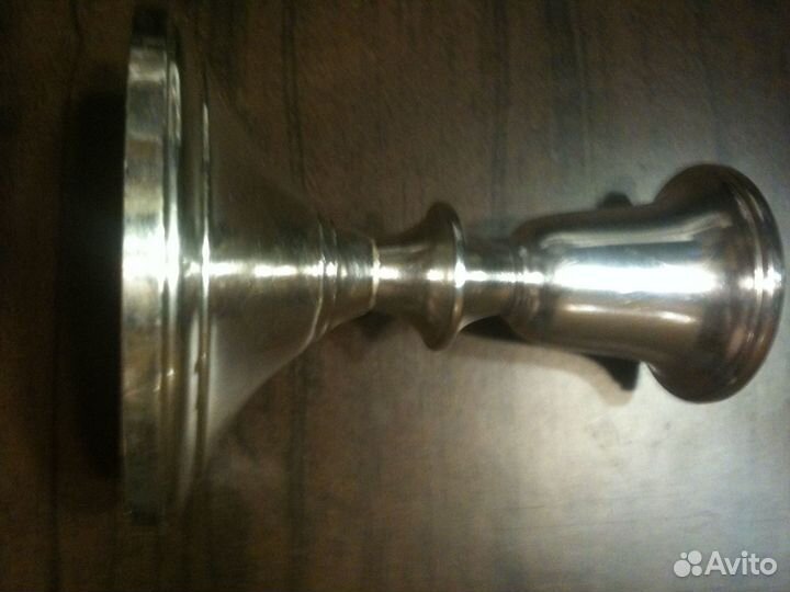 Серебряный антикварный подсвечник