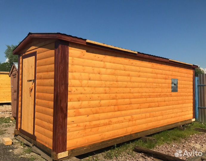 Перевозная мобильная баня 6x2.3 м