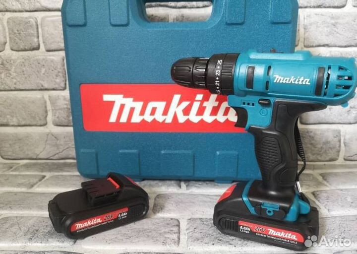 Аккумуляторная дрель шуруповерт makita 26v