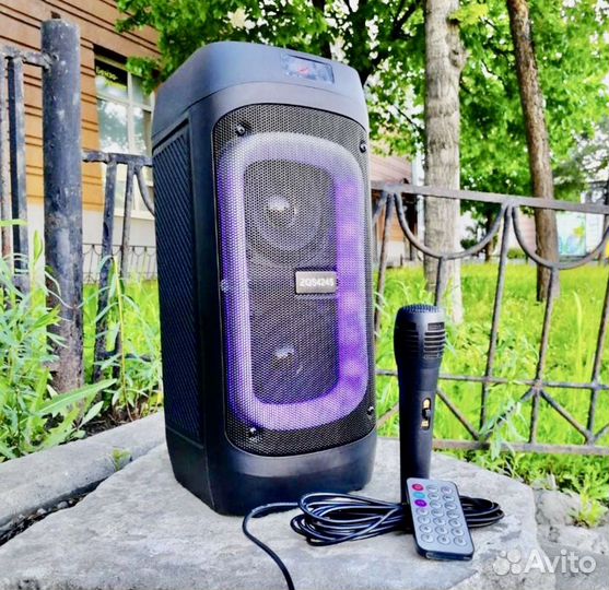 Блютуз колонка мощная с караоке и эквалайзером