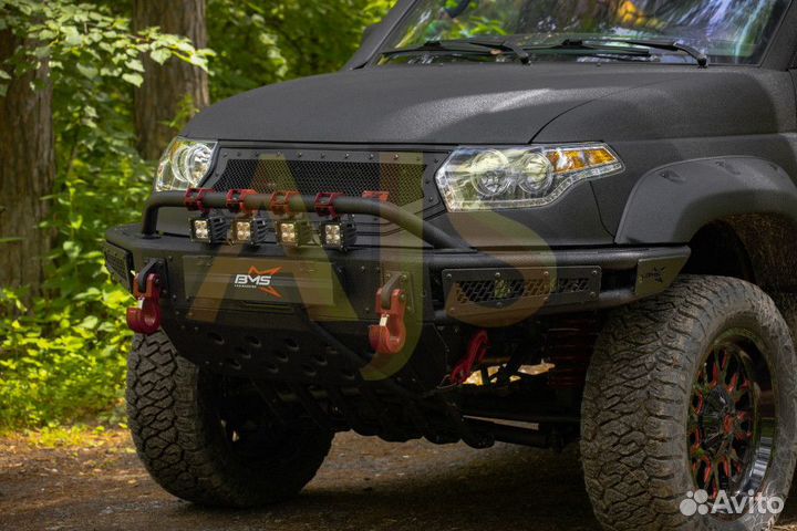 Бампер силовой передний BMS alfa для УАЗ Патриот