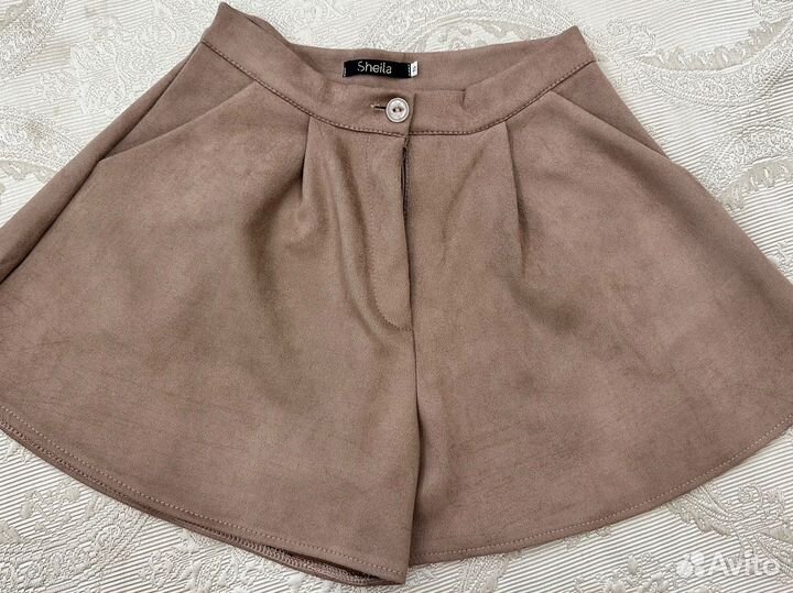 Шорты замшевые