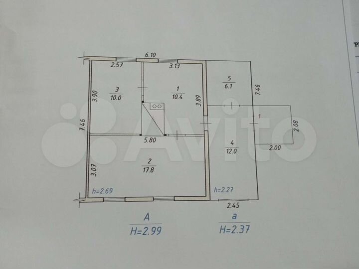 Дом 56,3 м² на участке 15 сот.
