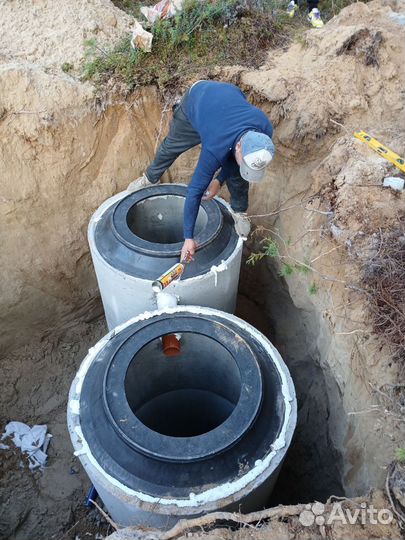 Железобетонный колодец под воду из колец 3 кольца