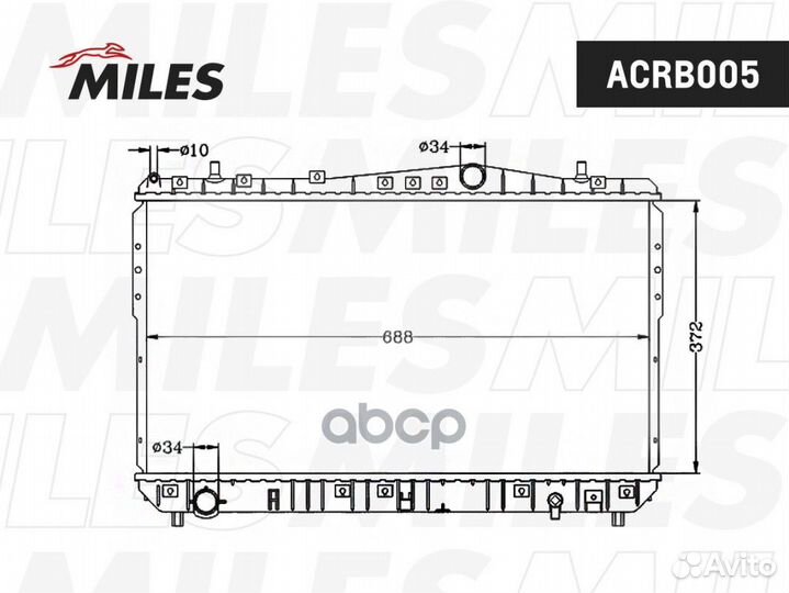 Радиатор chevrolet lacetti 1.4-1.8 M/T 04