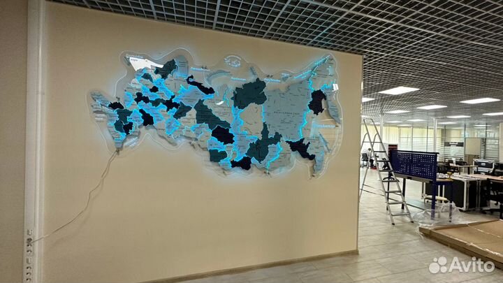 Каpтa Роccии на стену