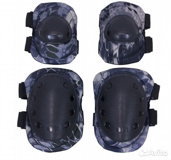 Наколенники И налокотники тактические черный питон