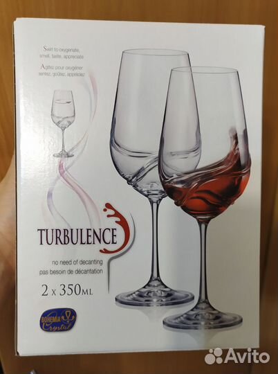 Бокалы для вина turbulence bohemia 350 мл