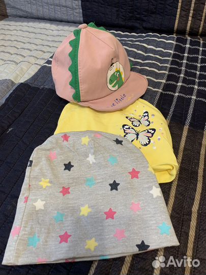 Шапочки для девочки 46-48