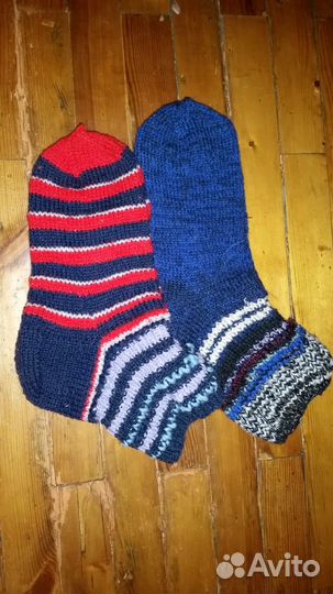 В наличии готовые вязаные шерстяные носочки