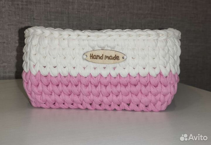 Корзинка из трикотажной пряжи