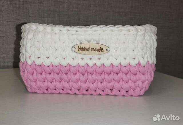 Корзинка из трикотажной пряжи