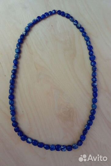 Винтажные бусы из лазурита