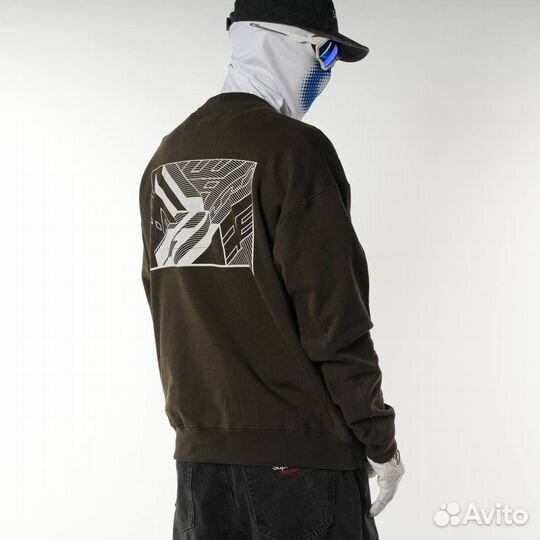 Свитшот Cav Empt темно коричневый оверсайз