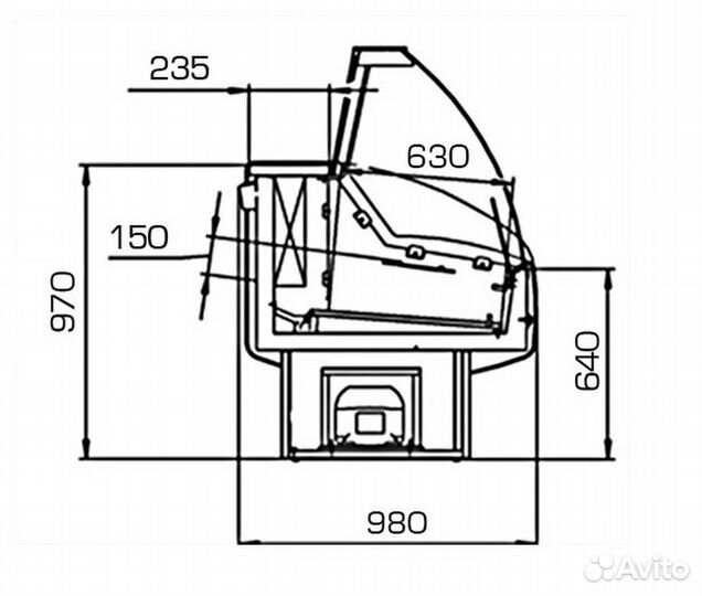 Витрина холодильная -5+5