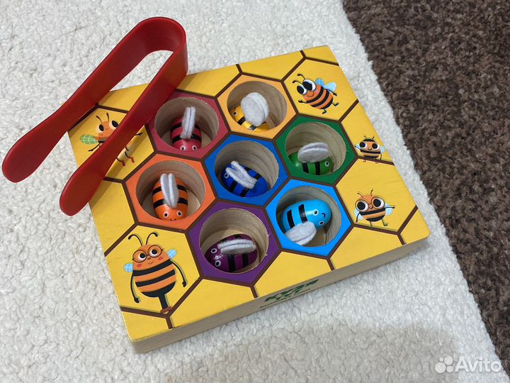 Пчелки сортер с пинцетом