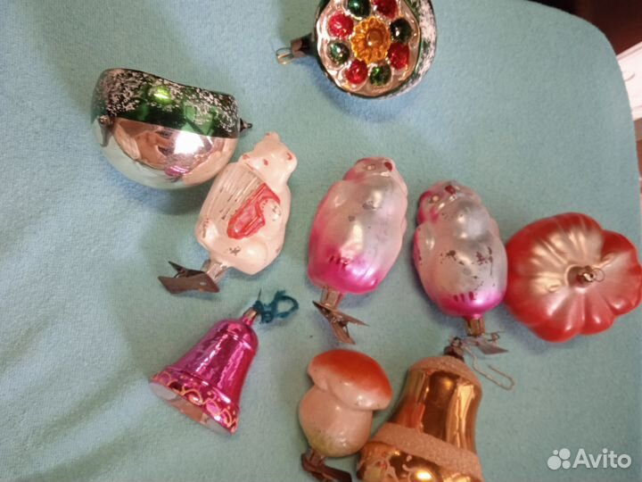Елочные игрушки СССР на прищепке