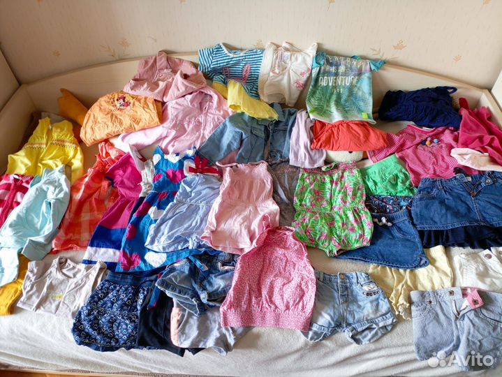 Летние вещи пакетом на девочку 86-98