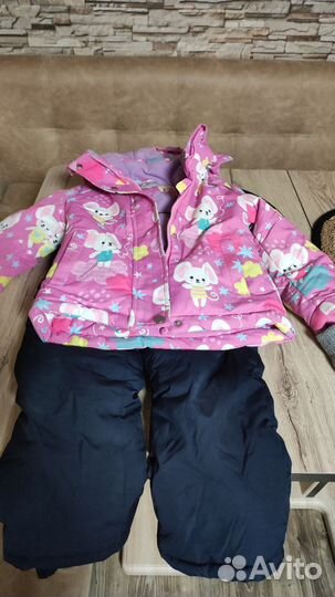 Зимний костюм для девочки 92