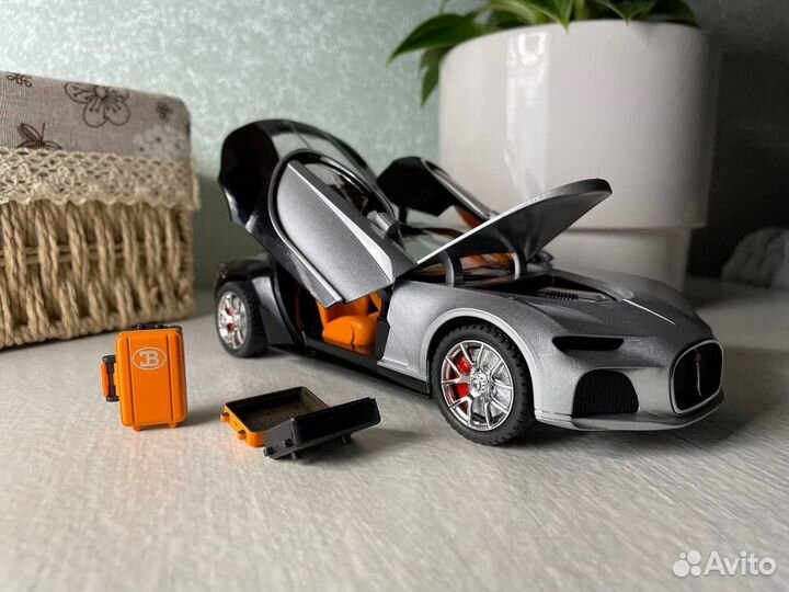 Модель автомобиля Bugatti Atlantic металл 1:24