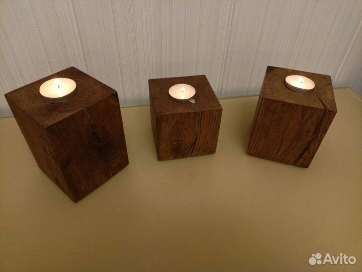 Подсвечники массив дуба