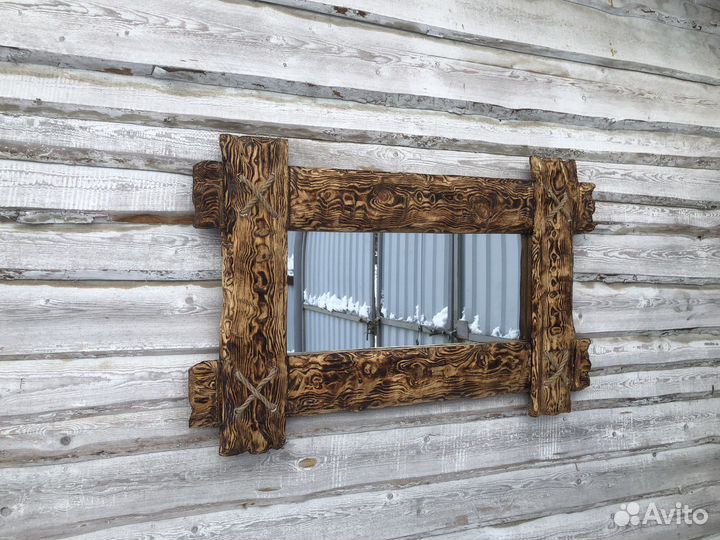 Зеркало в рустикальном стиле