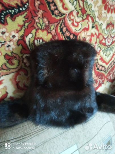 Норковая шапка мужская ушанка