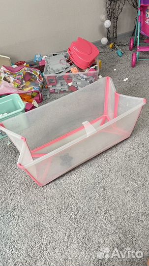 Ванночка складная Stokke Flexi Bath розовая
