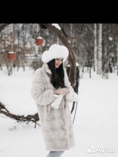 Шапка ушанка женская натуральный мех