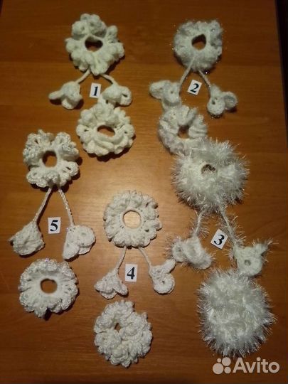 Набор резинок для волос, нежные цветы