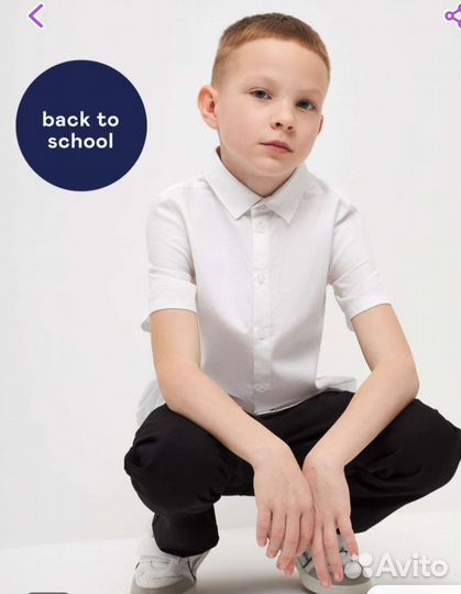 Sela рубашка белая для мальчика р. 158