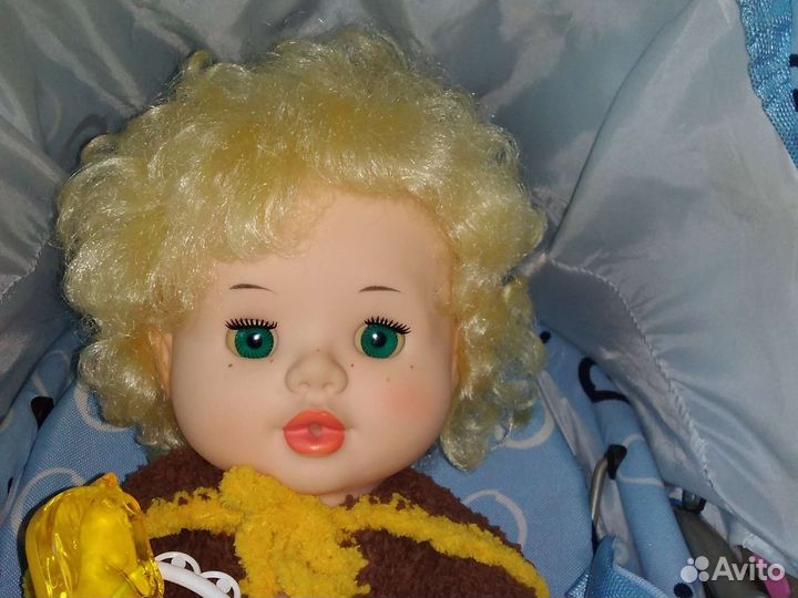 Кукла пупс с веснушками 45 см, Кругозор СССР