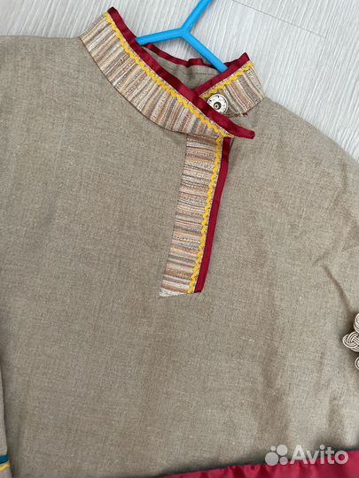 Косоворотка с кушаком лен